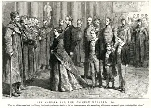 Injured Prints: Queen Victoria visiting wounded Crimean soldiers 1856