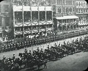 Queen Victorias Diamond Jubilee - Lancers passing Whitehall