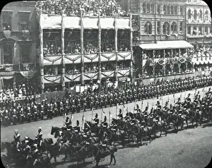 Queen Victorias Diamond Jubilee - Lancers passing Whitehall