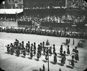 Pipers Prints: Queen Victorias Diamond Jubilee - The Pipers passing Whiteh