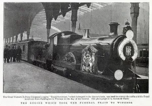 Companys Prints: Queen Victoria's Funeral Train from Paddington to Windsor