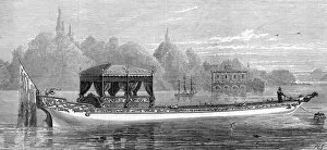 Virginia Collection: Queen Victorias new barge for Virginia Water, 1877