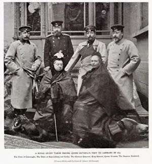 Empress Prints: Queen Victoria's visit, royal group photograph taken at Palais Edinburgh, Coburg