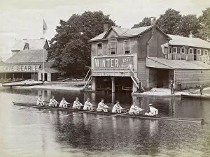 Oars Collection: Queens College Cambridge rowing team