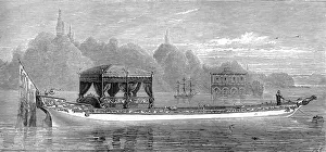 Images Dated 30th May 2004: The Queens New Barge for Virginia Water, June 1877
