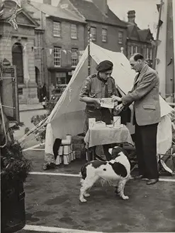 Councillor Prints: Queens Scout selling Coronation programme