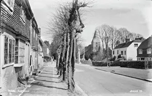 Sidewalk Prints: A Quiet Street in Burwash