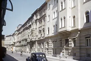 Quiet side street in Vienna, Austria