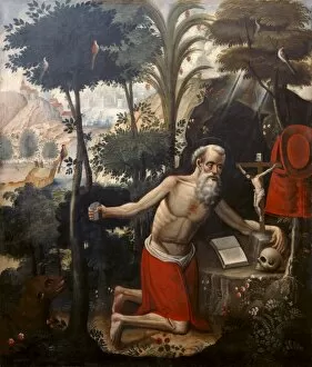 Jerome Collection: QUISPE TITO, Diego (1611-1681). Saint Jerome