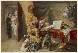 Quixote Prints: Quixote in his Study