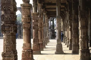 Court Yard Prints: Quwwat-al-Islam Mosque. ca. 1190. INDIA. DELHI