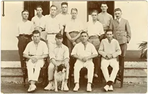 Phillips Prints: R. A. F. Aircraft park, Lahore India, Cricket team