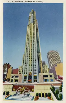 Skyscrapers Prints: R. C. A. Building, Rockefeller Center, New York City
