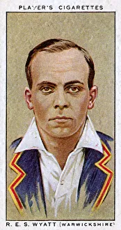 Images Dated 4th February 2019: R Es Wyatt, Warwickshire County and England cricketer