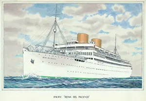Nicholson Prints: R. M. M. V. Reina del Pacific Pacific Steam Navigation Company