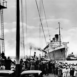 Previous Prints: R. M. S. Queen Mary Arriving at Southampton, 1936