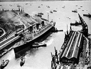 Previous Prints: R. M. S. Queen Mary, Ocean Dock, Southampton, 1936