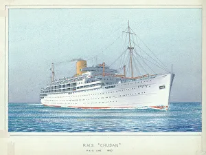Shipping Prints: R Ms Chusan P and O Line Ocean liners Shipping