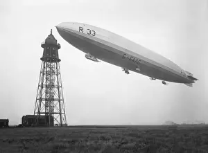 R33 Airship Carrying Two Gloster Grebe Biplane Fighter A?