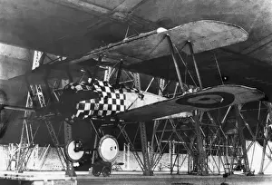 R33 Airship with Sopwith Camel Hanging Below