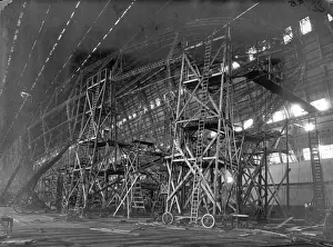 The R34 under construction in the Beardmore factory