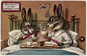 Charged Prints: Rabbits Breakfast in Bed