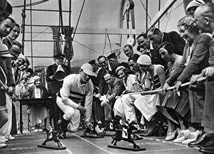 Amusements Gallery: A race game on the deck of a Mediterranean cruise ship