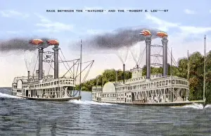 Steaming Prints: Race between the Natchez and the Robert E