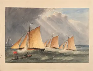 1829 Prints: Race Won at the Belfast Regatta, by the Ariel, John McCracke