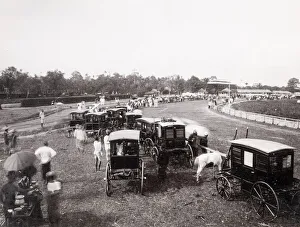 Racecourse, horse racing, likely Singapore
