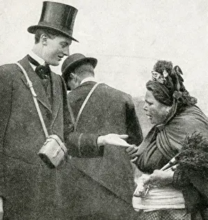 Prediction Prints: Racegoer with gipsy, Ascot racecourse, Berkshire