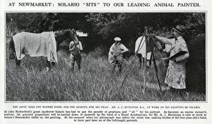 Easel Collection: Racehorse Solario posing for the brush of Alfred J Munnings