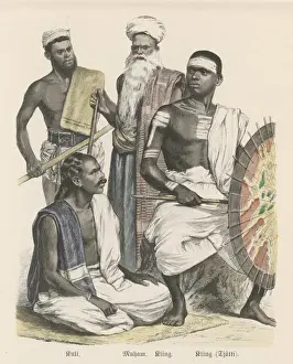 Coolie Prints: Racial / India / Four Men