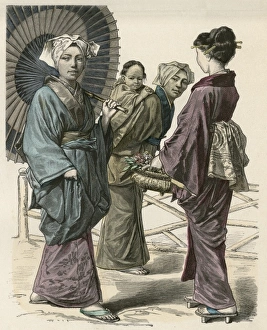 Images Dated 5th January 2012: Racial / Japan / Women / Child