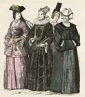 Images Dated 6th January 2012: Racial / Swiss Women C1700