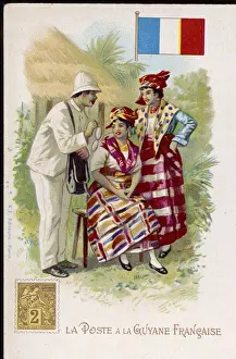 %unrestricted Prints: Racial Types - Guyana - Postman