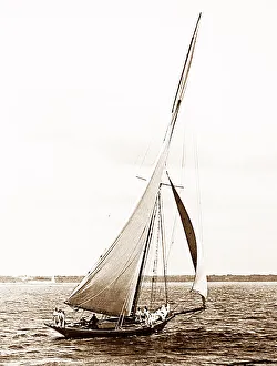 Americas Prints: Racing yacht Valkyrie, Victorian period