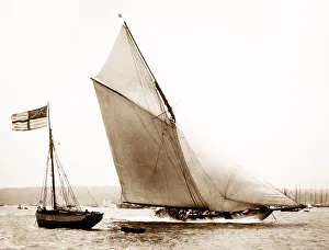 Vigilant Prints: Racing yacht Vigilant winner of Americas Cup in 1893