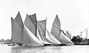 Racing yachts, Norfolk Broads