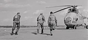 RAF 22 Squadron Search and Rescue crew and helicopter