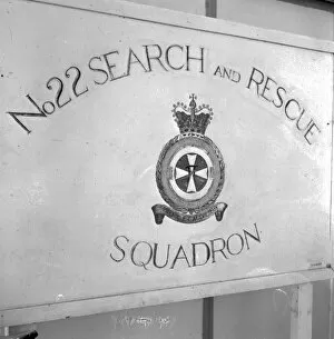 Chichester Collection: RAF 22 Squadron Search and Rescue sign