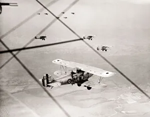 Pre War Prints: RAF 57th Bomber Squadron, 1934, Hawker Hart aircraft