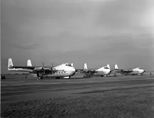 Argosy Prints: Three RAF Armstrong Whitworth AW660 Argosy CMk1s on the ramp