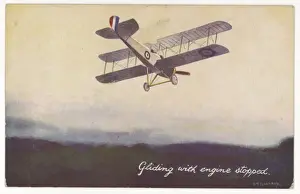 Stopped Prints: Raf Biplane Gliding 1920