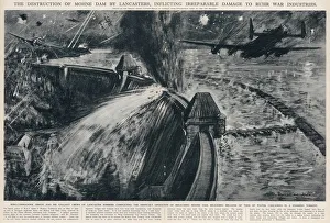 Flown Gallery: RAF Bombers breaching the Mohne Dam; Second World War, 1943