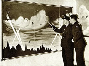 RAF cadet identifying types of flight, WW2