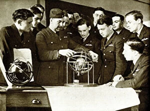 Cadet Collection: RAF cadets learn navigation and meteorology, WW2