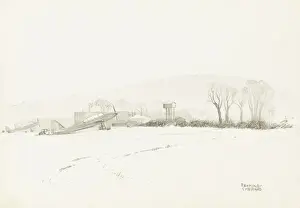 RAF camp with Hurricanes
