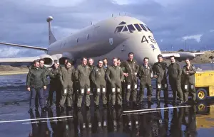 Khaki Prints: RAF crew with Nimrod at Lajes air base, Azores