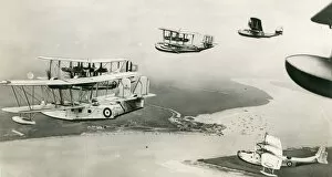 Hendon Gallery: RAF flying boats over Felixstowe in June 1935 on their ?